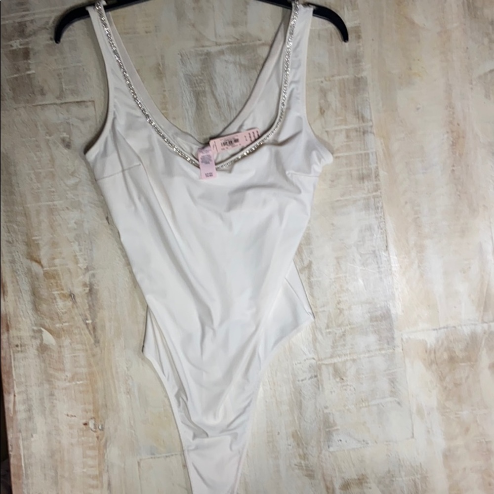 Victoria’s Secret white bodysuit.  NWT